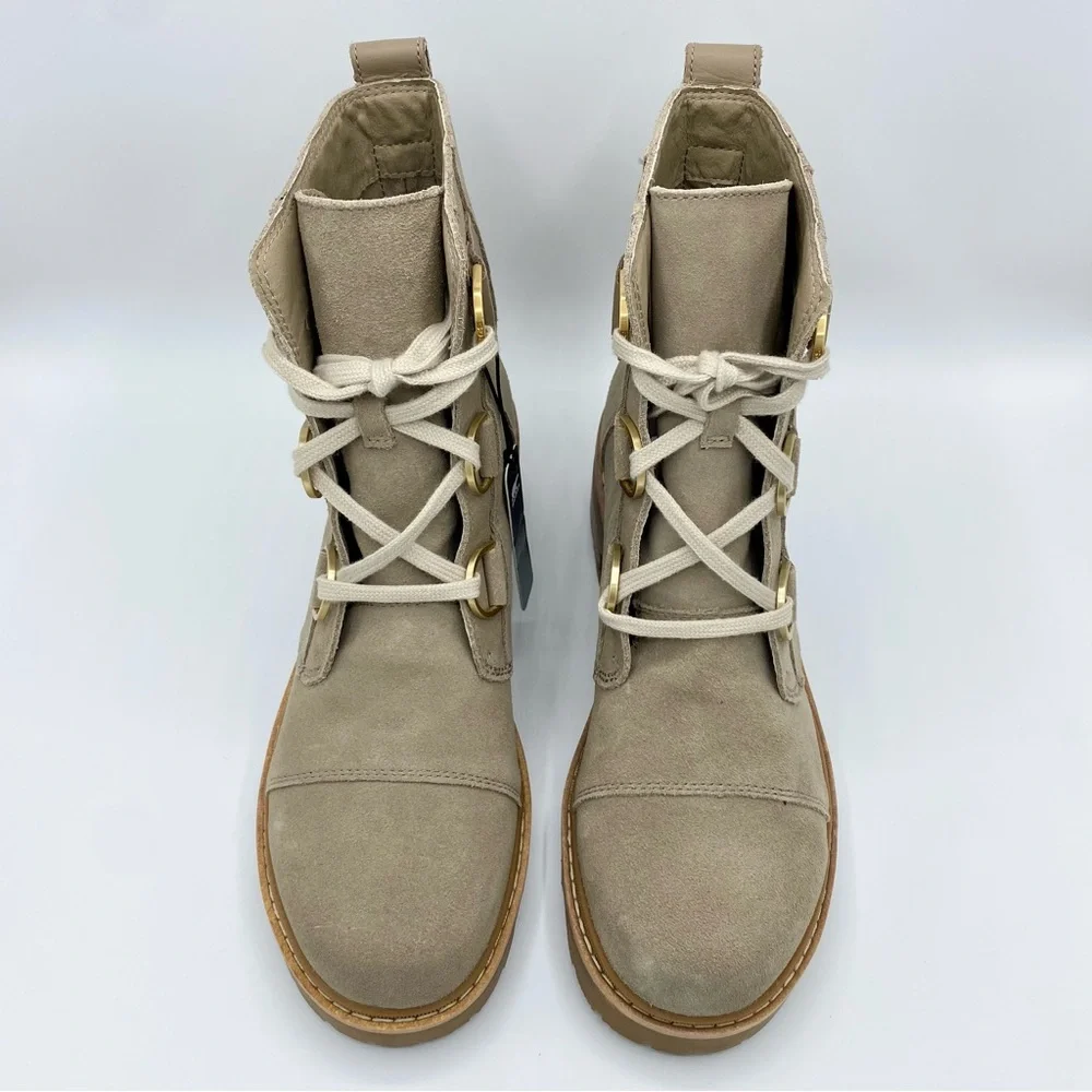 Sorel Omega Taupe Gum 2 Joan Now Lace-Up Boot Size 10